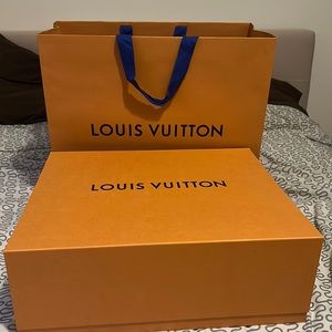 Louis Vuitton empty magnetic box with shopping bag